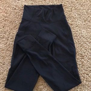 Black high rise mesh Lulu Lemon leggings